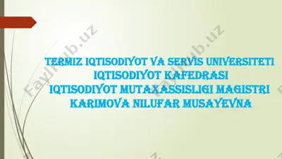 pokiston iqtisodiyoti haqida umumiy ma'lumot — PPTX