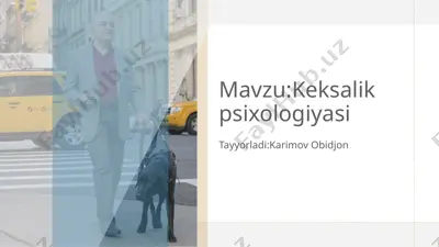 keksalik psixologiyasi — PPTX