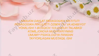 oila psixologiyasi — PPTX