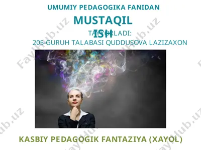 guruh talabasi quddusova lazizaxon — PPTX