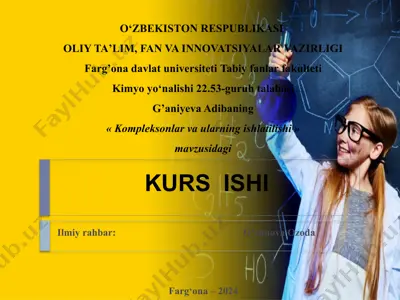 kompleksonlar va ularning ishlatilishi — PPTX