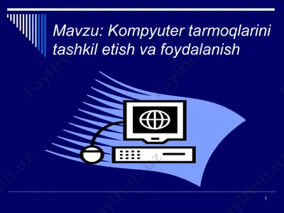 kompyuter tarmoqlari haqida umumiy tushuncha — PPT