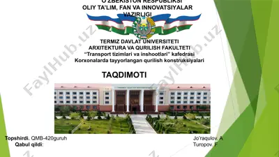 armatura maxsulotlari — PPTX