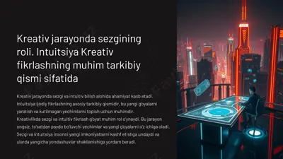 kreativlikda sezgining va intuitiv fikrlashning ro'li — PPTX