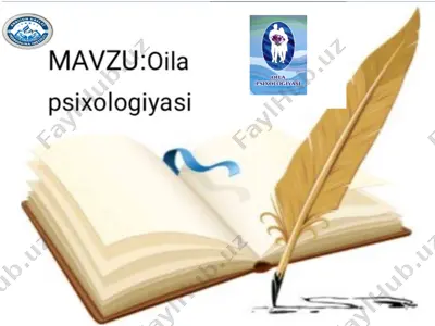 psixologiya: oilaviy hayot — PPTX