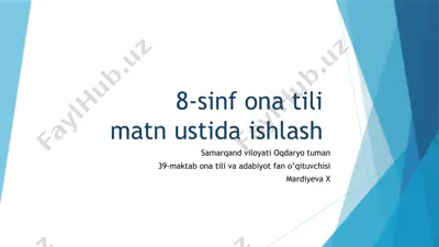 beruniyning dam olish kunlari — PPTX