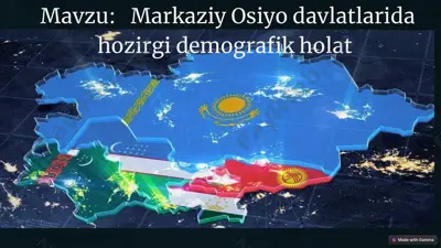 markaziy osiyodavlatlarida hozirgi demografik holat — PPTX