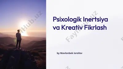 psixologik inertsiya va kreativ fikrlash — PPTX