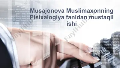 ontogenezning psixologik xususiyatlari — PPTX