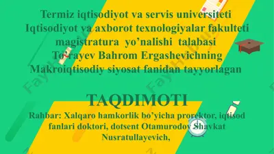 misr iqtisodiyoti — PPTX