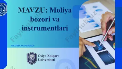 moliyabozori va instrumentlari — PPTX