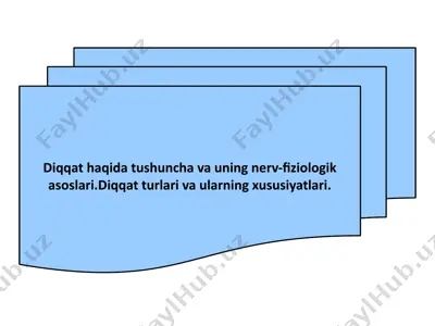 diqqatning nerv-fiziologik asoslari — PPTX
