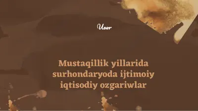 ijtimoiy-iqtisodiy rivojlanishning asosiy bosqichlari — PPTX