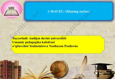 oilaning turarlari — PPTX