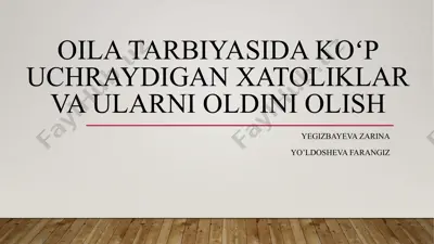 jismoniy zo'ravonlik — PPTX