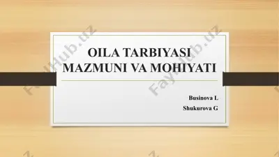 oila tarbiyasi — PPTX
