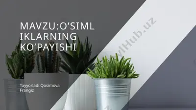 o‘simliklarning ko’payishi — PPTX
