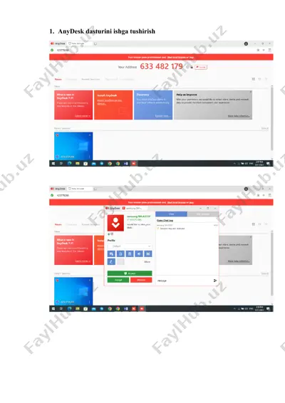 anydesk dasturini ishga tushirish — DOCX