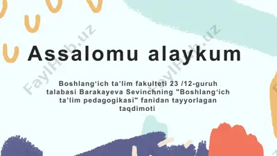 boshlangʻich ta'lim pedagogikasi — PPTX