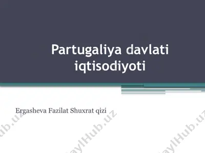 partugaliya davlati iqtisodiyoti — PPTX