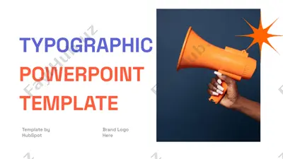 typographic powerpoint template — PPTX