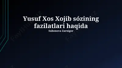"qobusnoma"ning zamonaviy dolzarbligi — PPTX