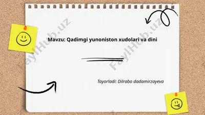 qadimgi yunoniston xudolari va dini — PPTX