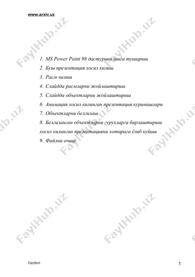microsoft power point — DOC