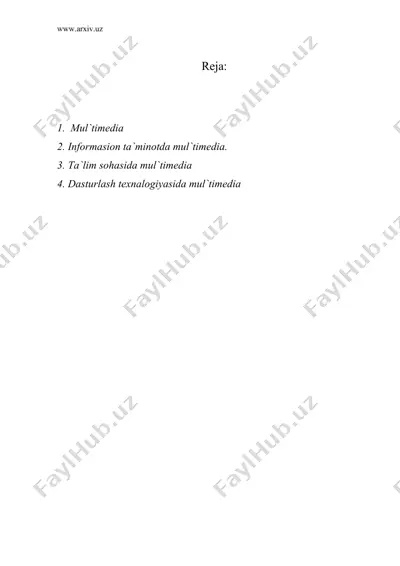 multimedia imkoniyatlari — DOC