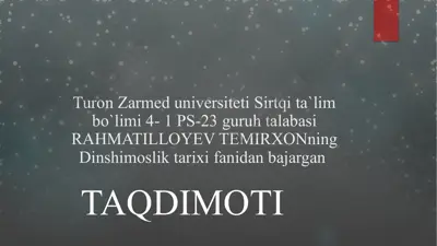 o‘zbekistonda diniy tashkilotlar va konfessiyalar faoliyati dinamikasi — PPTX