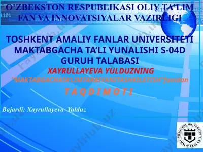 bolalar jismoniy tarbiyasi — PPTX