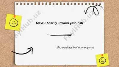 shar'iy ilmlarni yashirish — PPTX