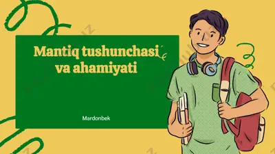 mantiq tushunchasi va ahamiyati — PPTX