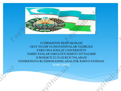 taxminiysinashlar kurs ishi — PPTX