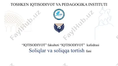 soliq nazorati — PPTX