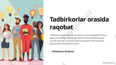 raqobatning asosiy turlari — PPTX