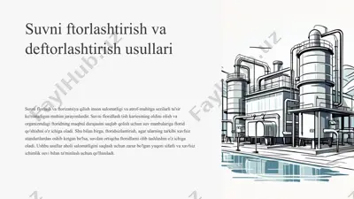 suvniftorlashtirish va deftorlashtirish usullari — PPTX