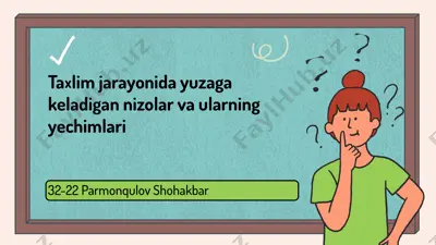 ta'lim jarayonida yuzaga keladigan nizolar va ularning yechimlari — PPTX