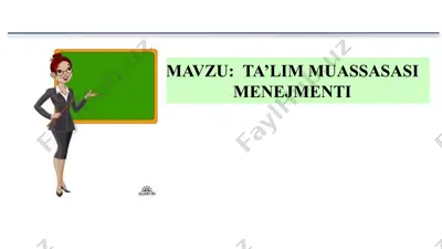 ta’lim muassasasi menejmenti — PPTX