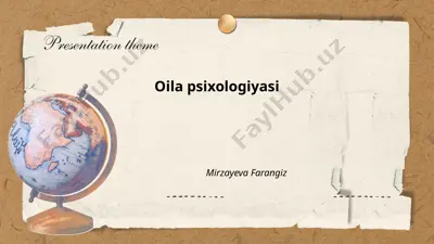 oila psixologiyasi — PPTX
