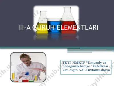 iii-a guruh elementlari — PPTX