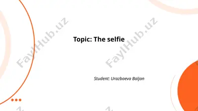 the evolution of selfies — PPTX