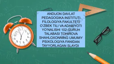 **oʻzbek tiliga adabiyotiy yoʻnalishlar tayyorlagan slaydlar** — PPTX