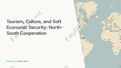 tourism, culture, and soft economic security: north-south cooperation — PPTX