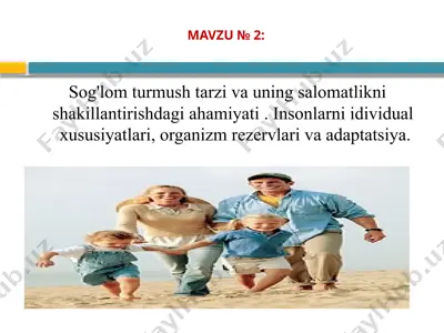 salomatlik va sog'lom turmush — PPTX