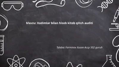 xodimlar bilan hisob kitob qilish auditi — PPTX