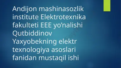 elektr erozsiya — PPTX