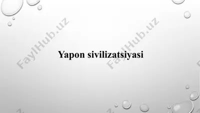 yaponsivilizatsiyasi — PPTX