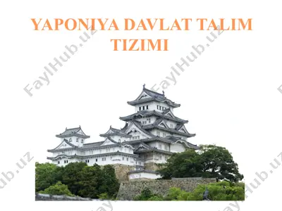 yaponiya davlat talim tizimi — PPTX