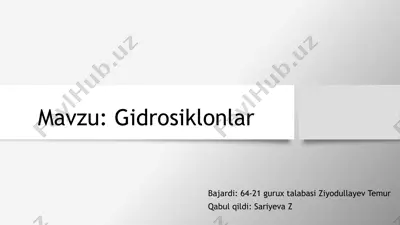 gidrosiklonlar — PPTX